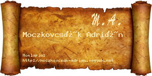 Moczkovcsák Adrián névjegykártya