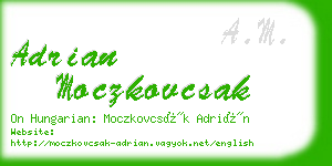 adrian moczkovcsak business card